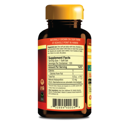 Nutrex Hawaii Bioastin Hawaiin Astaxanthin 12mg - 120 Count